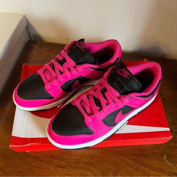 NIKE Women’s Dunk Low Fierce Pink Sneakers - Picture 7 of 10